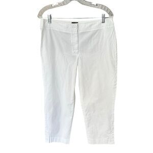NWT Talbots "The Perfect Skimmer" Cotton Crop Pants White Size 10